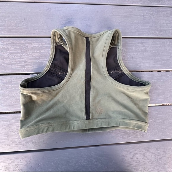 Honeycut bra top olive green and black racer back size small - Picture 2 of 4
